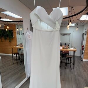 Elegant White Strapless Dress MADE WITH LOVE THEO SIZE 12